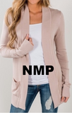 OPEN FRONT LONG SLEEVE CARDIGAN